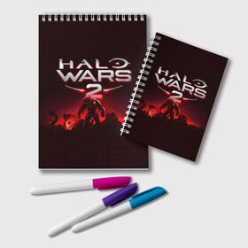 Блокнот с принтом Halo Wars 2 в Кировске, 100% бумага | 48 листов, плотность листов — 60 г/м2, плотность картонной обложки — 250 г/м2. Листы скреплены удобной пружинной спиралью. Цвет линий — светло-серый
 | Тематика изображения на принте: game | games | halo | halo wars | heilo | master chif | spartan | игра | игры | ковенант | ковенанты | мастер чиф | спартанец | хало | хейло | хэйло