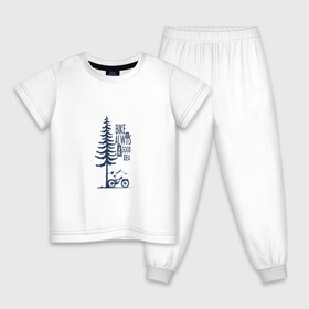 Детская пижама хлопок с принтом Gooood Idea в Кировске, 100% хлопок |  брюки и футболка прямого кроя, без карманов, на брюках мягкая резинка на поясе и по низу штанин
 | mtb | байк | велосипед | горы | дерево | лес | мтб | спорт