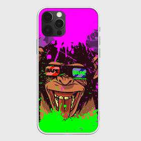 Чехол для iPhone 12 Pro с принтом 3D Neon Monkey в Кировске, силикон | область печати: задняя сторона чехла, без боковых панелей | 3d очки | bapy | brand | chimp | cool paint | fashion | hype beast | japan | neon | paint | trend | анаглиф | байп | байпи | брызги красок | бэйп | бэйпи | камуфляж | купающаяся обезьяна | мода | неон | тренд | хайп бист | хайповый бренд | ш