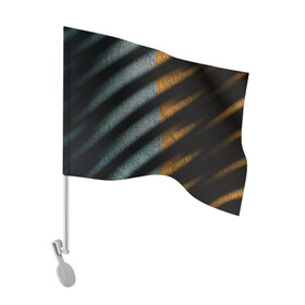 Флаг для автомобиля с принтом SHADOW в Кировске, 100% полиэстер | Размер: 30*21 см | shadow | наполовину | полосатое | тень