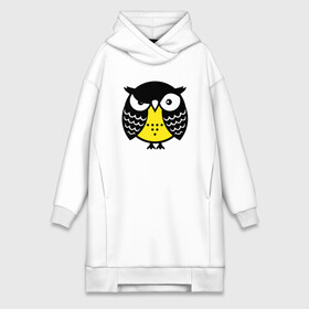 Платье-худи хлопок с принтом Не наглая сова в Кировске,  |  | owl | owls | сова | совушка | совы | филин | фраза | юмор