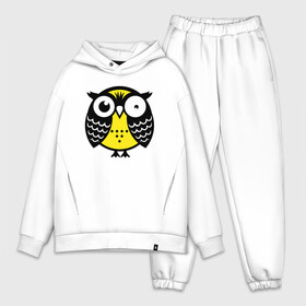 Мужской костюм хлопок OVERSIZE с принтом Странная сова в Кировске,  |  | owl | owls | сова | совушка | совы | филин | фраза | юмор