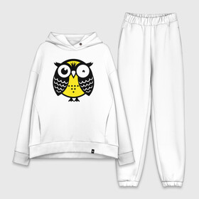 Женский костюм хлопок Oversize с принтом Странная сова в Кировске,  |  | owl | owls | сова | совушка | совы | филин | фраза | юмор