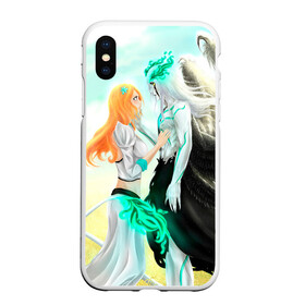 Чехол для iPhone XS Max матовый с принтом Bleach Grimmjow and Orihime в Кировске, Силикон | Область печати: задняя сторона чехла, без боковых панелей | Тематика изображения на принте: bleach brave souls bleach anime art гриммджоу и орихиме  grimmjow and orihime