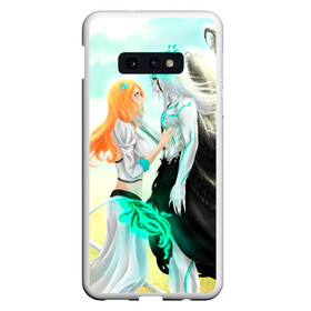 Чехол для Samsung S10E с принтом Bleach Grimmjow and Orihime в Кировске, Силикон | Область печати: задняя сторона чехла, без боковых панелей | bleach brave souls bleach anime art гриммджоу и орихиме  grimmjow and orihime