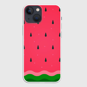 Чехол для iPhone 13 mini с принтом Текстура арбуза в Кировске,  |  | background | seeds | texture | watermelon | арбуз | косточки | семечки | текстура | фон