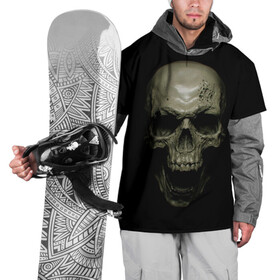 Накидка на куртку 3D с принтом SKULL в Кировске, 100% полиэстер |  | black | skull | subculture | рок | череп | черное