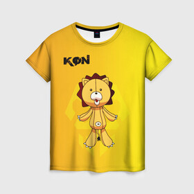 Женская футболка 3D с принтом Kon Bleach в Кировске, 100% полиэфир ( синтетическое хлопкоподобное полотно) | прямой крой, круглый вырез горловины, длина до линии бедер | bleach | kaizou | king | kon | konpaku | кайдзоку | кон