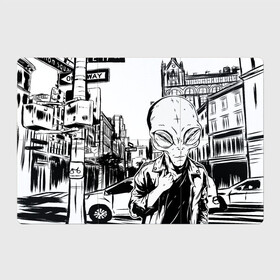Магнитный плакат 3Х2 с принтом Портрет пришельца в Нью Йорке в Кировске, Полимерный материал с магнитным слоем | 6 деталей размером 9*9 см | Тематика изображения на принте: alien | art | hipster | illustration | landscape | new york | ufo | арт | иллюстрация | инопланетянин | картина | нло | нью йорк | пейзаж | пешеходный переход | пришелец | рисунок | рисунок карандашом | светофор | указатель