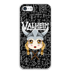 Чехол для iPhone 5/5S матовый с принтом Valheim Girl в Кировске, Силикон | Область печати: задняя сторона чехла, без боковых панелей | fantasy | mmo | valheim | valve | валхейм | вальхейм | викинги | выживалка | игра | королевская битва | ммо | ролевая игра | фэнтази