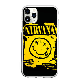 Чехол для iPhone 11 Pro матовый с принтом Nirvana 1987 в Кировске, Силикон |  | album | curt | kobain | logo | music | nevermind | nirvana | rock | smells like | smile | teen spirit | альбом | гитара | курт кобейн | логотип | музыка | невермайнд | нирвана | рок | смайл | стикер