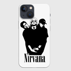 Чехол для iPhone 13 mini с принтом Nirvana Группа в Кировске,  |  | album | curt | kobain | music | nevermind | nirvana | rock | smells like | teen spirit | альбом | гитара | курт кобейн | музыка | невермайнд | нирвана | рок