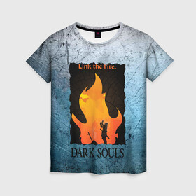 Женская футболка 3D с принтом DARK SOULS | СТОРОНА ДУШИ в Кировске, 100% полиэфир ( синтетическое хлопкоподобное полотно) | прямой крой, круглый вырез горловины, длина до линии бедер | dark souls | darksouls | tegunvte | темные души