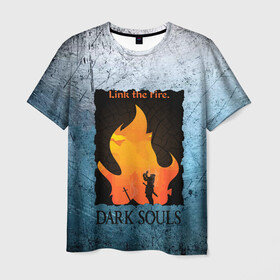 Мужская футболка 3D с принтом DARK SOULS | СТОРОНА ДУШИ в Кировске, 100% полиэфир | прямой крой, круглый вырез горловины, длина до линии бедер | dark souls | darksouls | tegunvte | темные души