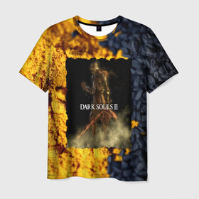 Мужская футболка 3D с принтом DARK SOULS 3 в Кировске, 100% полиэфир | прямой крой, круглый вырез горловины, длина до линии бедер | dark souls | darksouls | tegunvte | темные души