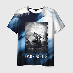 Мужская футболка 3D с принтом DARKSOULS WINTER в Кировске, 100% полиэфир | прямой крой, круглый вырез горловины, длина до линии бедер | dark souls | darksouls | tegunvte | темные души