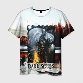 Мужская футболка 3D с принтом DARK SOULS NEW в Кировске, 100% полиэфир | прямой крой, круглый вырез горловины, длина до линии бедер | dark souls | darksouls | tegunvte | темные души