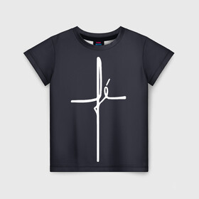 Детская футболка 3D с принтом Cross в Кировске, 100% гипоаллергенный полиэфир | прямой крой, круглый вырез горловины, длина до линии бедер, чуть спущенное плечо, ткань немного тянется | jesus | армянский крест | вера | вероисповедание | иисус | крест | пасха | религия | христианство