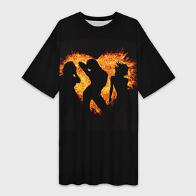 Платье-футболка 3D Огненная кизомба купить в Кировске