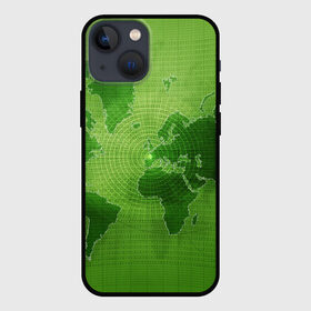 Чехол для iPhone 13 mini с принтом Карта мира в Кировске,  |  | глобус | земля | карта | карта мира | континенты | материки | мир | планета | цифры