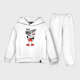 Детский костюм хлопок Oversize с принтом Cuphead: Ready Wallop в Кировске,  |  | Тематика изображения на принте: cuphead | cuphead and mugman | mugman | ready | wallop | игры | капхед | чашеголовый