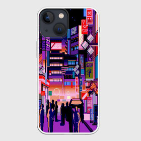 Чехол для iPhone 13 mini с принтом Переулок Токио в Кировске,  |  | аниме | город. | переулок | пиксели | токио | япония
