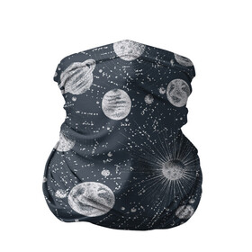 Бандана-труба 3D с принтом Звезды, планеты и созвездия в Кировске, 100% полиэстер, ткань с особыми свойствами — Activecool | плотность 150‒180 г/м2; хорошо тянется, но сохраняет форму | space | арт | звезды | кометы | космос | метеориты | планеты | созвездия