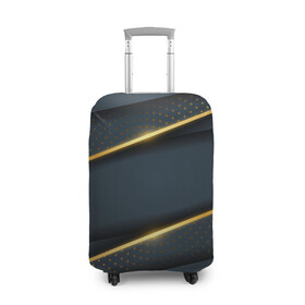 Чехол для чемодана 3D с принтом 3D luxury gold в Кировске, 86% полиэфир, 14% спандекс | двустороннее нанесение принта, прорези для ручек и колес | luxury | versace | vip | абстракция | версаче | вип | паттерн | роскошь | текстуры