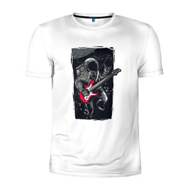 Мужская футболка 3D спортивная с принтом Астронавт музыкант в Кировске, 100% полиэстер с улучшенными характеристиками | приталенный силуэт, круглая горловина, широкие плечи, сужается к линии бедра | астронавт | астронавт музыкант | космонавт | космос