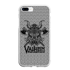 Чехол для iPhone 7Plus/8 Plus матовый с принтом Valheim Viking dark в Кировске, Силикон | Область печати: задняя сторона чехла, без боковых панелей | fantasy | mmo | valheim | valve | валхейм | вальхейм | викинги | выживалка | игра | королевская битва | ммо | ролевая игра | фэнтази