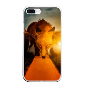 Чехол для iPhone 7Plus/8 Plus матовый с принтом Лиса с рогами оленя в Кировске, Силикон | Область печати: задняя сторона чехла, без боковых панелей | fox | foxy | животное | звери | лиса | лисенок | лисичка | милая | рыжая | фокс