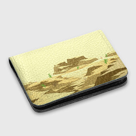 Картхолдер с принтом с принтом Пустыня в Кировске, натуральная матовая кожа | размер 7,3 х 10 см; кардхолдер имеет 4 кармана для карт; | горы | минимализм | природа | пустыня | рисунок | скалы