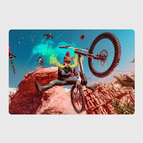 Магнитный плакат 3Х2 с принтом Riders Republic в Кировске, Полимерный материал с магнитным слоем | 6 деталей размером 9*9 см | riders republic | велосипед | гонки | игра | человек | экстрим