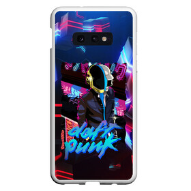 Чехол для Samsung S10E с принтом daft punk neon rock в Кировске, Силикон | Область печати: задняя сторона чехла, без боковых панелей | by craig drake | daft punk | madeinkipish | thomas bangalter | дафт панк | маски | тома и ги мануэль