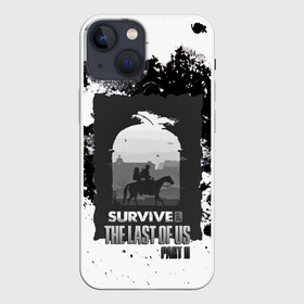 Чехол для iPhone 13 mini с принтом The Last of US SURVIVE в Кировске,  |  | ellie | game | joel | naughty dog | part 2 | the last of us | zombie | джоэл | зомби | одни из нас | элли