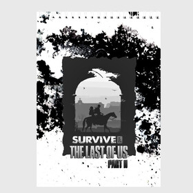 Скетчбук с принтом The Last of US SURVIVE в Кировске, 100% бумага
 | 48 листов, плотность листов — 100 г/м2, плотность картонной обложки — 250 г/м2. Листы скреплены сверху удобной пружинной спиралью | ellie | game | joel | naughty dog | part 2 | the last of us | zombie | джоэл | зомби | одни из нас | элли