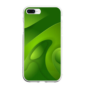 Чехол для iPhone 7Plus/8 Plus матовый с принтом 3d Green abstract в Кировске, Силикон | Область печати: задняя сторона чехла, без боковых панелей | Тематика изображения на принте: luxury | versace | vip | абстракция | версаче | вип | паттерн | роскошь | текстуры