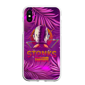 Чехол для iPhone XS Max матовый с принтом Fortnite Neon Stonks Meme в Кировске, Силикон | Область печати: задняя сторона чехла, без боковых панелей | 1 апреля | bald | businessman | game | gamer | meme man | retrowave | stocks | stonks skin | бизнесмем | бизнесмен | закат | игра | инвестируй | лысый | мем | неон | неоновая графика | неоновые джунгли | покупай | продавай | ретровейв