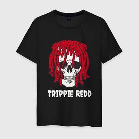 Мужская футболка хлопок с принтом TRIPPIE REDD в Кировске, 100% хлопок | прямой крой, круглый вырез горловины, длина до линии бедер, слегка спущенное плечо. | 1400 | big | rap | red | redd | trippie | ред | редд | рэд | рэдд | триппи