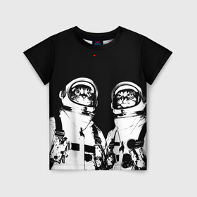 Детская футболка 3D с принтом Коты Космонавты в Кировске, 100% гипоаллергенный полиэфир | прямой крой, круглый вырез горловины, длина до линии бедер, чуть спущенное плечо, ткань немного тянется | 12 | 1961 | astronaut | cat | gagarin | mars | nasa | space | spacex | sssr | yuri | апрель | астронавт | гагарин | день | земля | космонавт | космонавтика | космос | кот | коты | кошка | лазер | луна | марс | наса | планета | поехали | полё