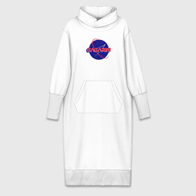 Платье удлиненное хлопок с принтом Yury Gagarin NASA в Кировске,  |  | korolev | merch | roscosmos | roskosmos | space | ussr | vostok | байконур | восток | день космонавтики | королёв | космонавт | космос | мерч | миссия мира | наса | первый человек в космосе | поехали | ракета | роскосмос