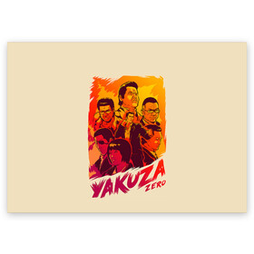 Поздравительная открытка с принтом Ykuza Zero в Кировске, 100% бумага | плотность бумаги 280 г/м2, матовая, на обратной стороне линовка и место для марки
 | game | games | japan | yakuza | игра | игры | кадзума кирю | клан рюдо | подобный дракону | якудза | япония