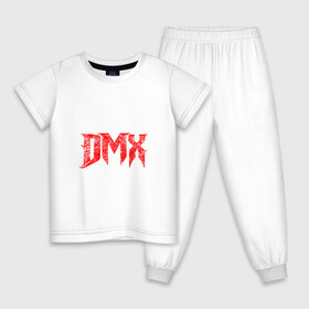 Детская пижама хлопок с принтом Рэпер DMX | логотип logo в Кировске, 100% хлопок |  брюки и футболка прямого кроя, без карманов, на брюках мягкая резинка на поясе и по низу штанин
 | Тематика изображения на принте: dmx | hip | hip hop | hop | music | rap | бультерьер | бурбуль | дмикс | дог | питбули | питбуль | реп | ротвейлер | рэп | собаки | хип хоп | черно белая фотография