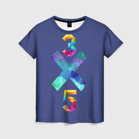 Женская футболка 3D с принтом 3X5 в Кировске, 100% полиэфир ( синтетическое хлопкоподобное полотно) | прямой крой, круглый вырез горловины, длина до линии бедер | year | год | математика | радужный | цветной | цифры