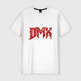 Мужская футболка хлопок Slim с принтом DMX - Red & White в Кировске, 92% хлопок, 8% лайкра | приталенный силуэт, круглый вырез ворота, длина до линии бедра, короткий рукав | dmx | dog | earl simmons | hip hop | music | new york | rap | rapper | rip | ruff ryders | диэмикс | музыка | нью йорк | пёс | рэп | рэпер | хипхоп | эрл симмонс