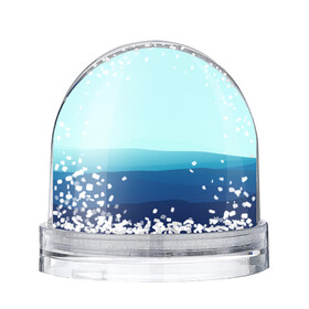 Снежный шар с принтом Море в Кировске, Пластик | Изображение внутри шара печатается на глянцевой фотобумаге с двух сторон | арт | вектор | векторный рисунок | геометрические фигуры | геометрия | линии | море | небо | оттенки синего | рисунок | синий