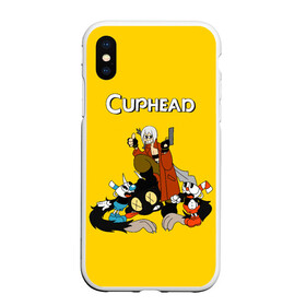 Чехол для iPhone XS Max матовый с принтом Cuphead x DMC в Кировске, Силикон | Область печати: задняя сторона чехла, без боковых панелей | cray | cuphead | davil | devile | dmc | game | games | may cry | mey crai | данте | дмц | дьявол может плакать | дьявол тоже плачет | дэвил мэй край | игра | игры | капхэд | неро | спарда