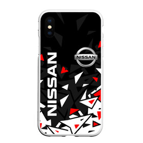 Чехол для iPhone XS Max матовый с принтом NISSAN НИССАН ОСКОЛКИ в Кировске, Силикон | Область печати: задняя сторона чехла, без боковых панелей | Тематика изображения на принте: auto | car | nissan | nissan qashqai | nissan skyline | nissan x trail | sport | авто | альмера | кашкай | нисан | ниссан | ноут | осколки | скайлайн | спорт | стекло. | террано | трейл