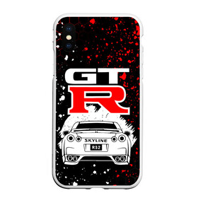 Чехол для iPhone XS Max матовый с принтом NISSAN GT-R НИССАН GTR в Кировске, Силикон | Область печати: задняя сторона чехла, без боковых панелей | auto | car | gtr | nissan | nissan skyline | sport | авто | гетер. | гтр | нисан | ниссан | ноут | скайлайн | спорт