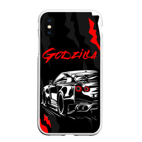 Чехол для iPhone XS Max матовый с принтом NISSAN GT-R / GODZILLA в Кировске, Силикон | Область печати: задняя сторона чехла, без боковых панелей | auto | car | godzilla | gtr | nissan | nissan skyline | sport | авто | гетер | годзилла | гтр. | нисан | ниссан | ноут | скайлайн | спорт | царапины